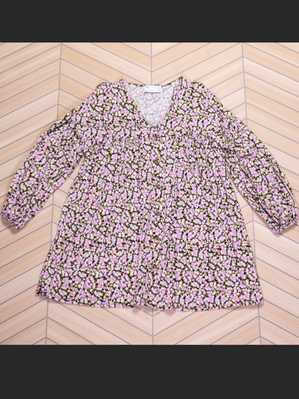 ASOS Designs Long Sleeve Floral Smock Dress